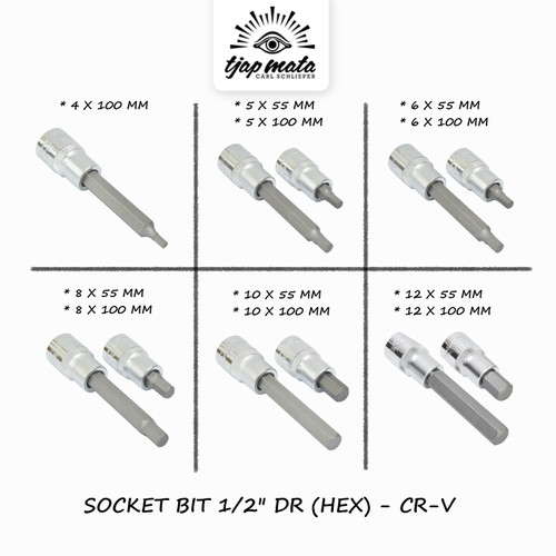 TJAP MATA / CAP MATA Socket Bit 1/2" DR (HEX)