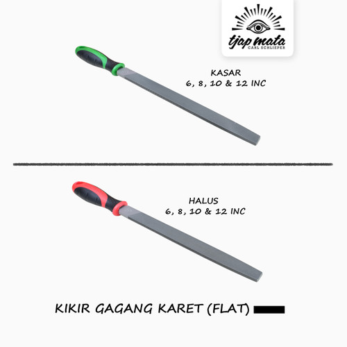 TJAP MATA / CAP MATA Kikir Flat, Gagang Karet