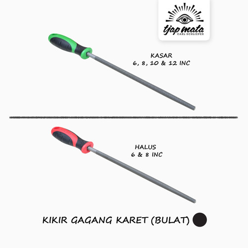 TJAP MATA / CAP MATA Kikir Bulat, Gagang Karet