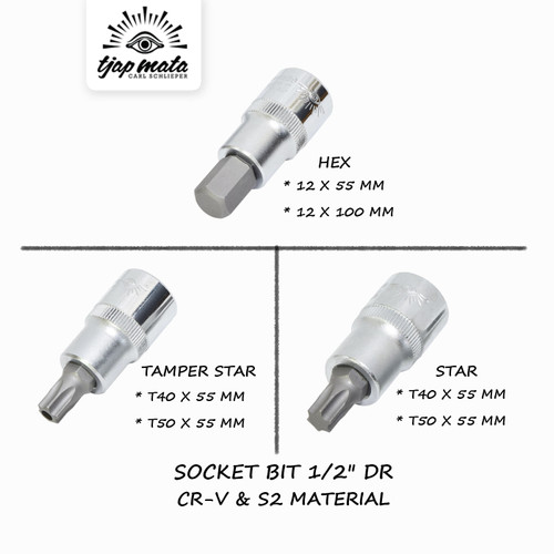 TJAP MATA / CAP MATA Socket Bit 1/2" DR - (CR-V)