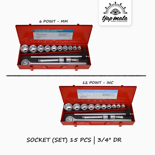 TJAP MATA / CAP MATA Socket (SET) 15 PCS | 3/4" DR - (CR-V)