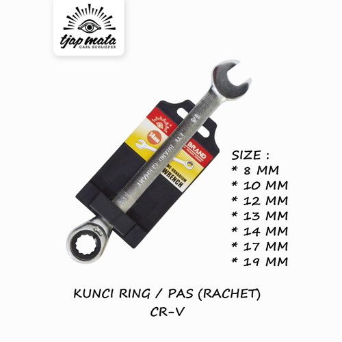 TJAP MATA / CAP MATA Kunci Ring Pas (Ratchet)