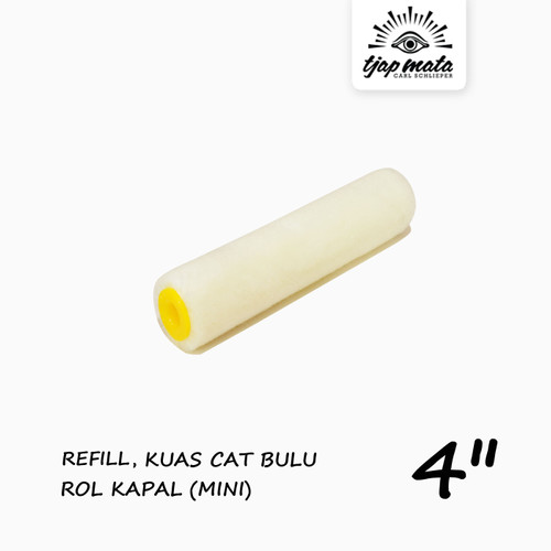 TJAP MATA / CAP MATA Refill, Kuas Cat Bulu Rol Kapal 4" (Kecil)