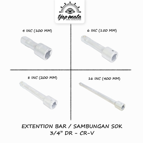 TJAP MATA / CAP MATA Extension Bar / Sambungan Sok 3/4" DR