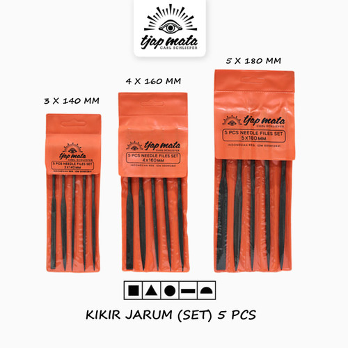 TJAP MATA / CAP MATA Kikir Jarum (SET) 5 PCS