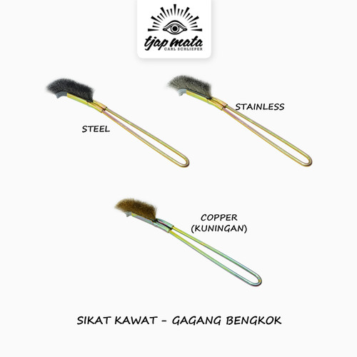 TJAP MATA / CAP MATA Sikat Kawat Gagang Bengkok / Kawat