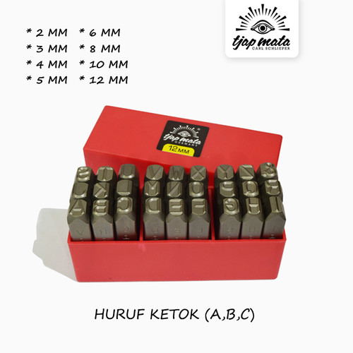 TJAP MATA / CAP MATA Huruf Ketok / Letter Punch