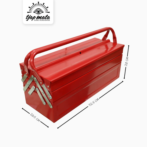 TJAP MATA / CAP MATA Tool Box Besi 3 Susun (Merah)