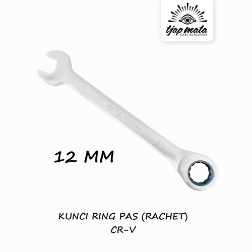 TJAP MATA / CAP MATA Kunci Ring / Pas (Ratchet) 12 MM