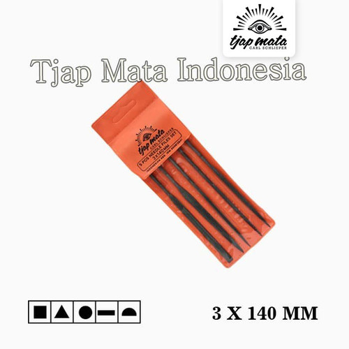 TJAP MATA / CAP MATA Kikir Jarum Set 5 Pcs (3 MM X 140 MM)