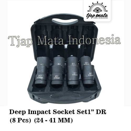 TJAP MATA / CAP MATA Deep Impact Socket Set 1" DR (8 Pcs) (24 - 41 MM)