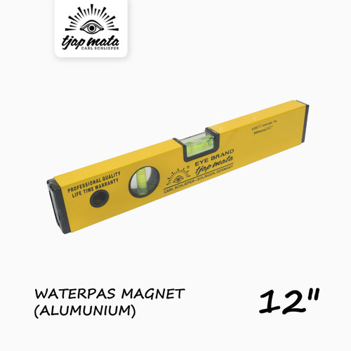 TJAP MATA / CAP MATA Waterpas Magnet Alumunium 12"