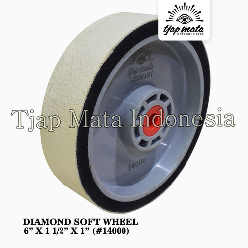 TJAP MATA / CAP MATA Diamond Soft Wheel 6" X 1 1/2" X 1" Putih #14000