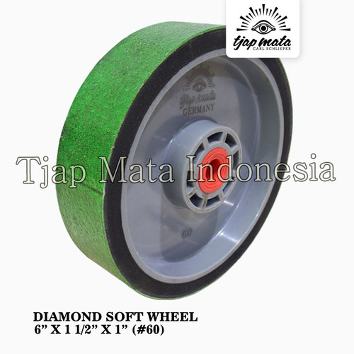 TJAP MATA / CAP MATA Diamond Soft Wheel 6" X 1 1/2" X 1" Hijau #60