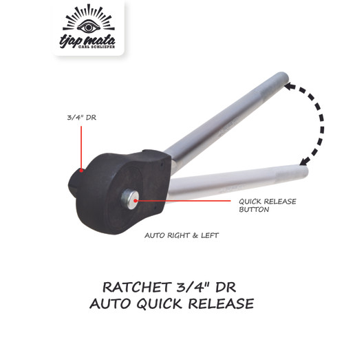 TJAP MATA / CAP MATA Gagang Kunci Sok Rachet / Ratchet 3/4" DR Auto QR