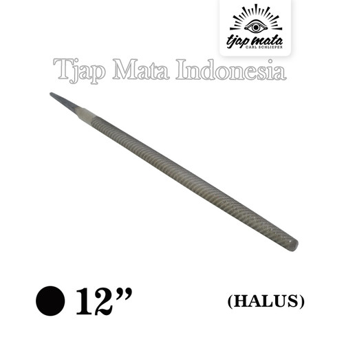 TJAP MATA / CAP MATA Kikir Bulat (Halus) 12" Tanpa Gagang