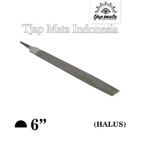 TJAP MATA / CAP MATA Kikir 1/2 Bulat (Halus) 6 " Tanpa Gagang