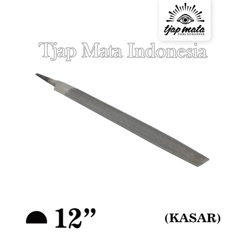 TJAP MATA / CAP MATA Kikir 1/2 Bulat (Kasar) 12" Tanpa Gagang