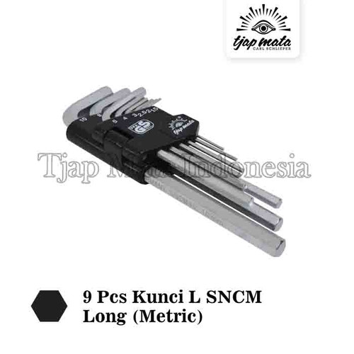 TJAP MATA / CAP MATA Set 9 Pcs Kunci L SNCM - Hex Long (Metric)