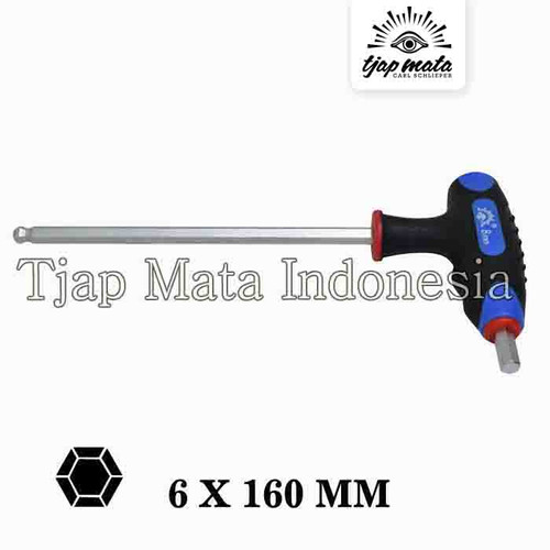 TJAP MATA / CAP MATA Kunci L SNCM Gagang Karet - Ball Point 6 X 160 MM