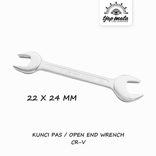 TJAP MATA / CAP MATA Kunci Pas / Open End Wrench 22 X 24 MM CR-V