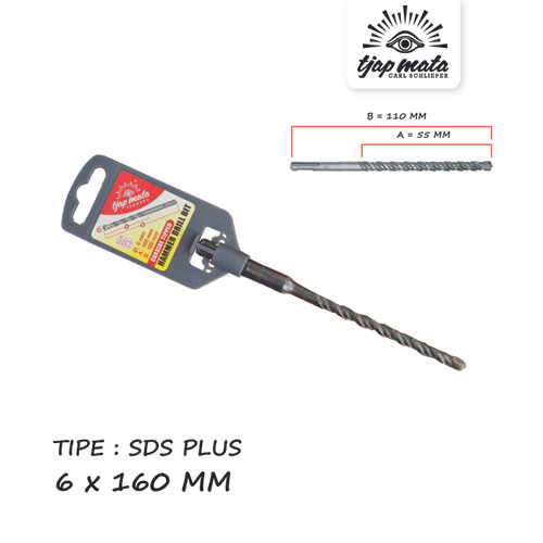 TJAP MATA / CAP MATA Mata Bor Beton / Drill Bits SDS PLUS 6 X 160 MM