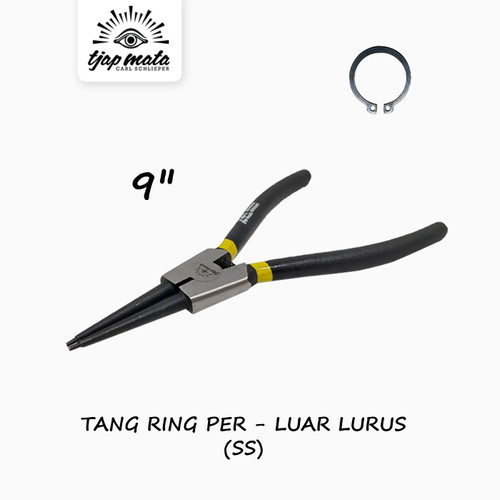 TJAP MATA / CAP MATA Tang Ring Per / Snap Ring Luar / Buka Lurus 9"