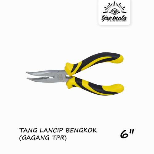 TJAP MATA / CAP MATA Tang Lancip Bengkok 6" (TPR Grip)