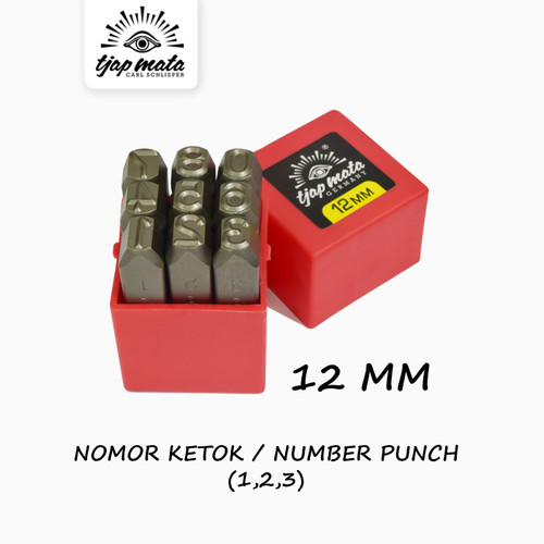 TJAP MATA / CAP MATA Nomor / Angka Ketok / Number Punch 12 MM