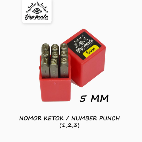 TJAP MATA / CAP MATA Nomor / Angka Ketok / Number Punch 5 MM