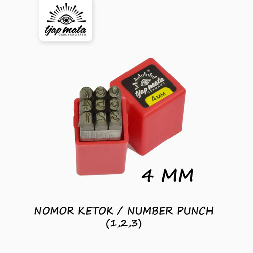 TJAP MATA / CAP MATA Nomor / Angka Ketok / Number Punch 4 MM