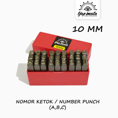 TJAP MATA / CAP MATA Huruf Ketok / Letter Punch 10 MM