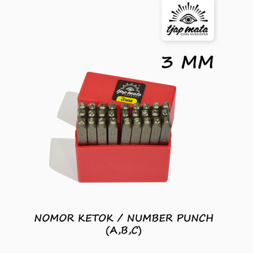 TJAP MATA / CAP MATA Huruf Ketok / Letter Punch 3 MM