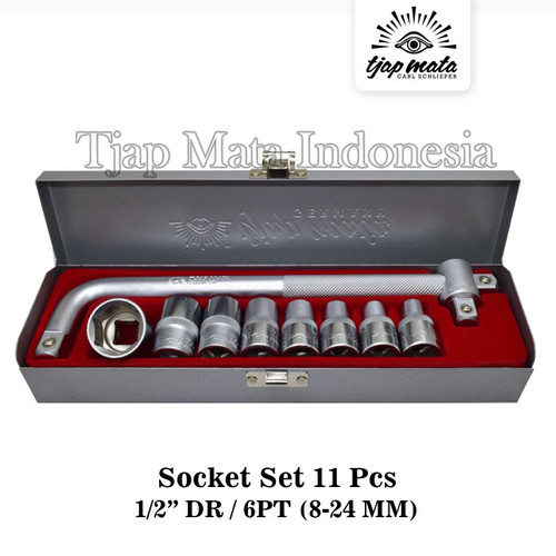 TJAP MATA / CAP MATA Socket Set 11 Pcs 1/2" DR (6 Point) - Metric