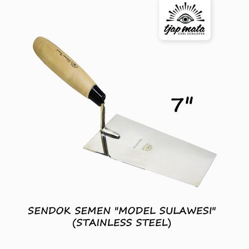 TJAP MATA / CAP MATA Sendok / Cetok Semen Sulawesi 7" -Stainless Steel