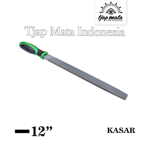 TJAP MATA / CAP MATA Kikir Flat (Kasar) 12", Gagang Karet