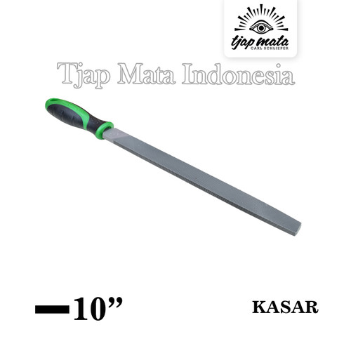 TJAP MATA / CAP MATA Kikir Flat (Kasar) 10", Gagang Karet