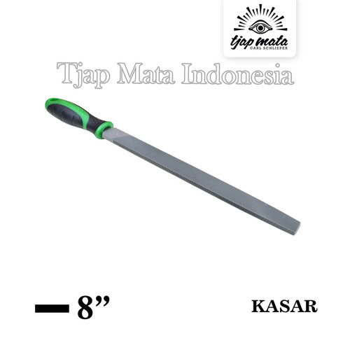 TJAP MATA / CAP MATA Kikir Flat (Kasar) 8", Gagang Karet