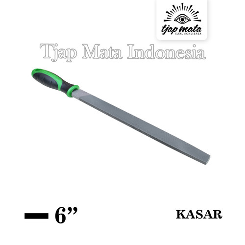 TJAP MATA / CAP MATA Kikir Flat (Kasar) 6", Gagang Karet