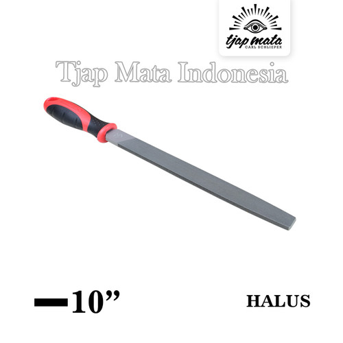 TJAP MATA / CAP MATA Kikir Flat (Halus) 10", Gagang Karet