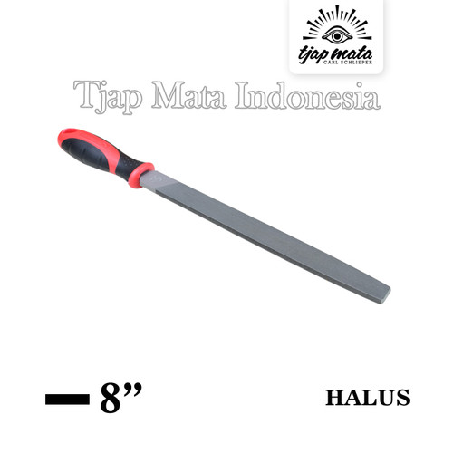 TJAP MATA / CAP MATA Kikir Flat (Halus) 8", Gagang Karet