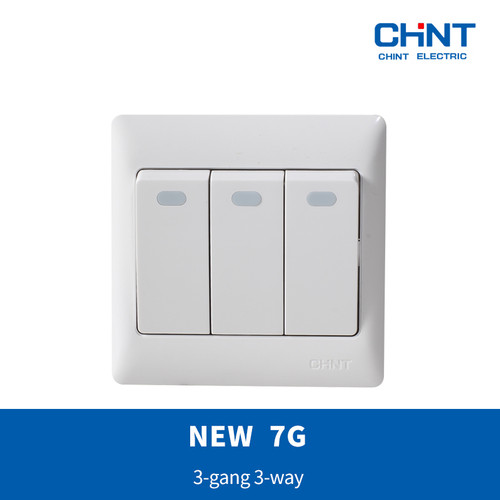 CHINT G NEW7 3-gang 1-way switch / saklar