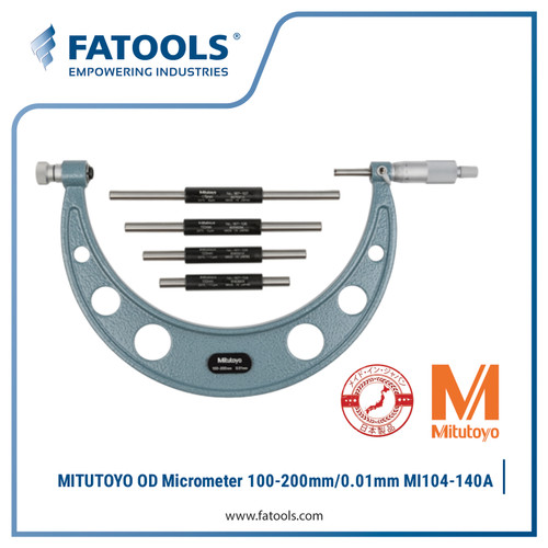 MITUTOYO 104-140A Outside Diameter OD Micrometer 100-200mm/0.01