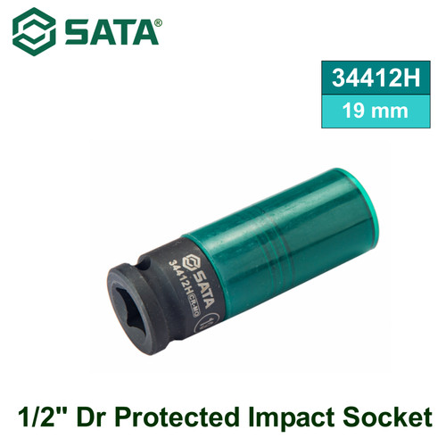 Kunci Mata Sok 34412H 1/2'' Dr Protected Impact Socket 19 mm Sata Tool