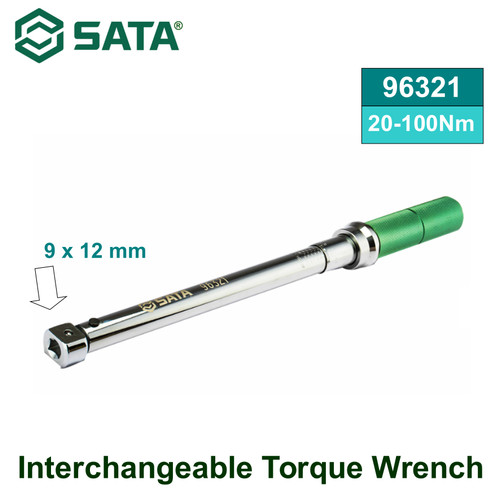 Kunci Torsi 96321 Interchangeable Square Torque Wrench 20-100 Nm Sata