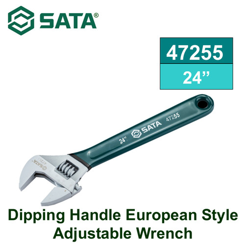 Kunci Inggris Handle Karet 47255 24" EU Style Adj. Wrench Sata Tools