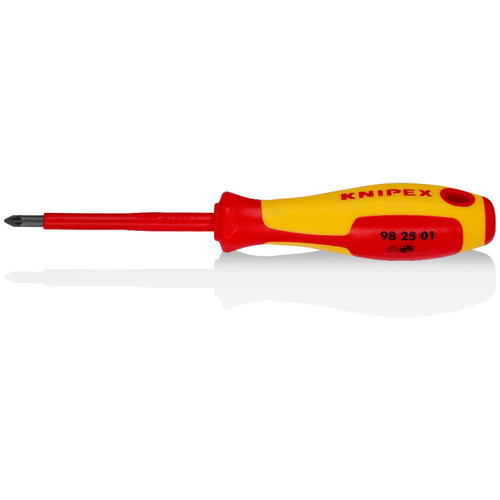 Obeng Listrik VDE Plus PZ0 1 2 3 4 KNIPEX Pozidriv Screwdrivers 98 25