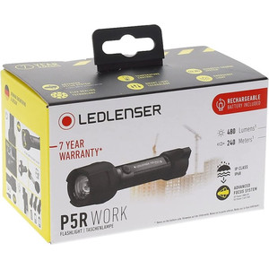 Ledlenser P5R Work - Rechargeable LED Torch Super Bright 480 Lumens