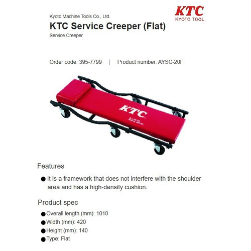 Service Creeper-AYSC-20F KTC Mechanic Creeper Alas mekanik atau Montir