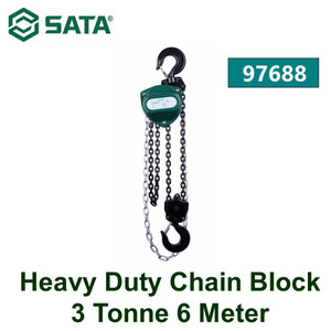 Katrol 3 Ton 6 M 97866 Heavy Duty Chain Block 3 Tonne 6 Meter Sata